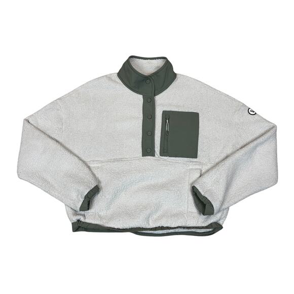 Vuori Cozy Sherpa Popover Fleece 1/4 Snap Pullover Jacket Women's Small - Picture 1 of 11